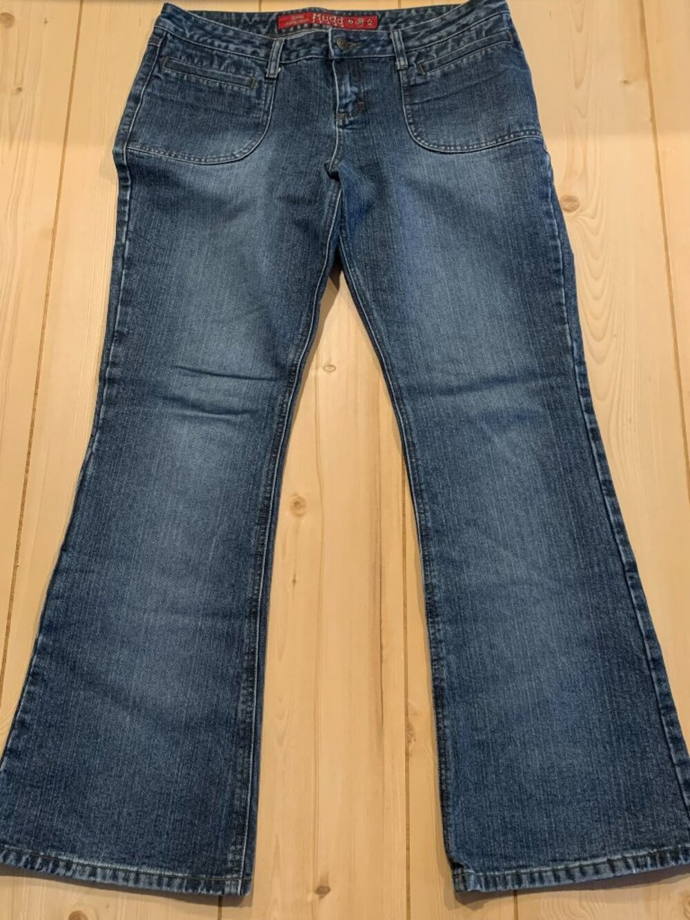 Vintage Y2K 2000s Mudd Jeans Retro Preppy Blue Denim Pants Women's Size 13
